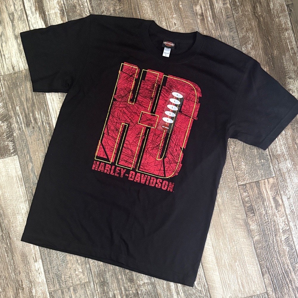 Harley-Davidson Black Tee with Red HD Graphic